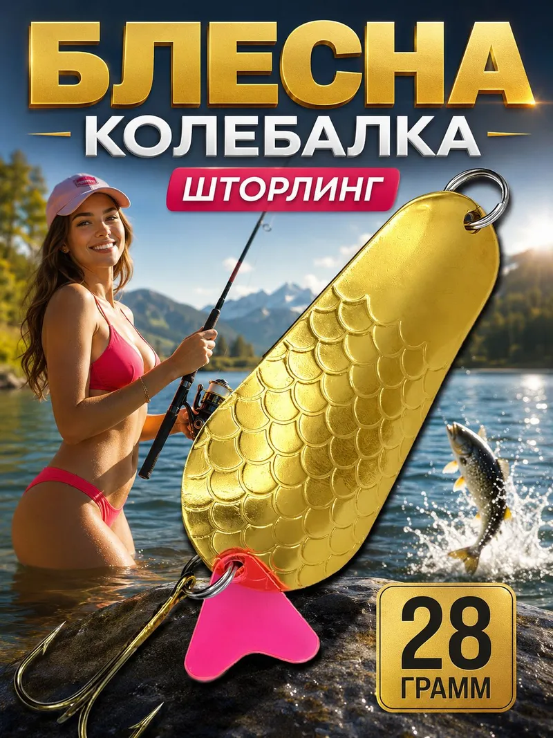 Блесна колебалка шторлинг 28 гр.