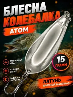 Блесна колебалка атом на щуку и судака