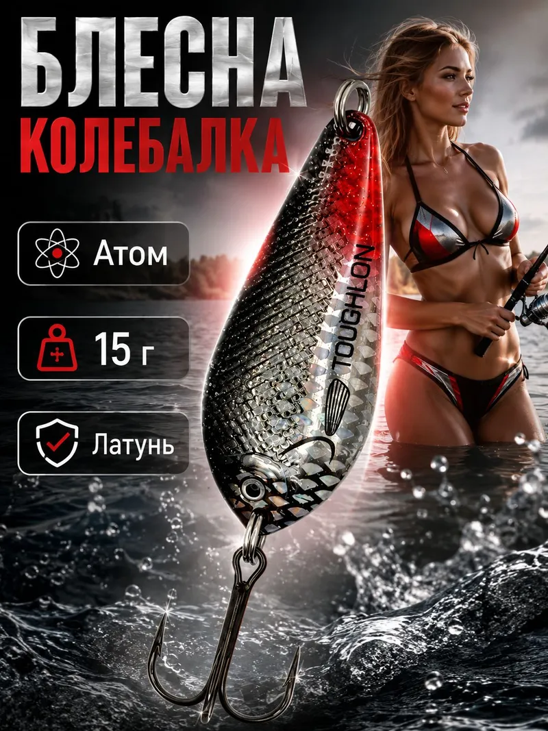 Блесна колебалка атом на щуку, жереха и судака